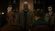 The masked killers confront Maya and Ryan in The Strangers: Chapter 2 (Image via Lionsgate Movies)